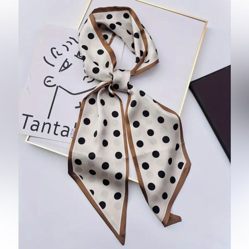 Elegant Polka Dot Scarf H17 - Picture 3 of 5